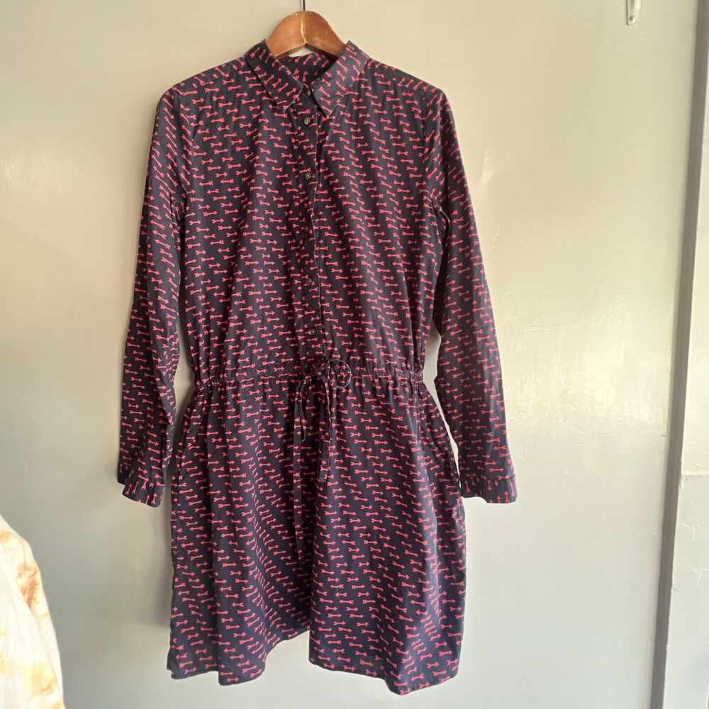 Old Navy Dress Women’s Size M Knee Length Pockets Collared Long Sleeve